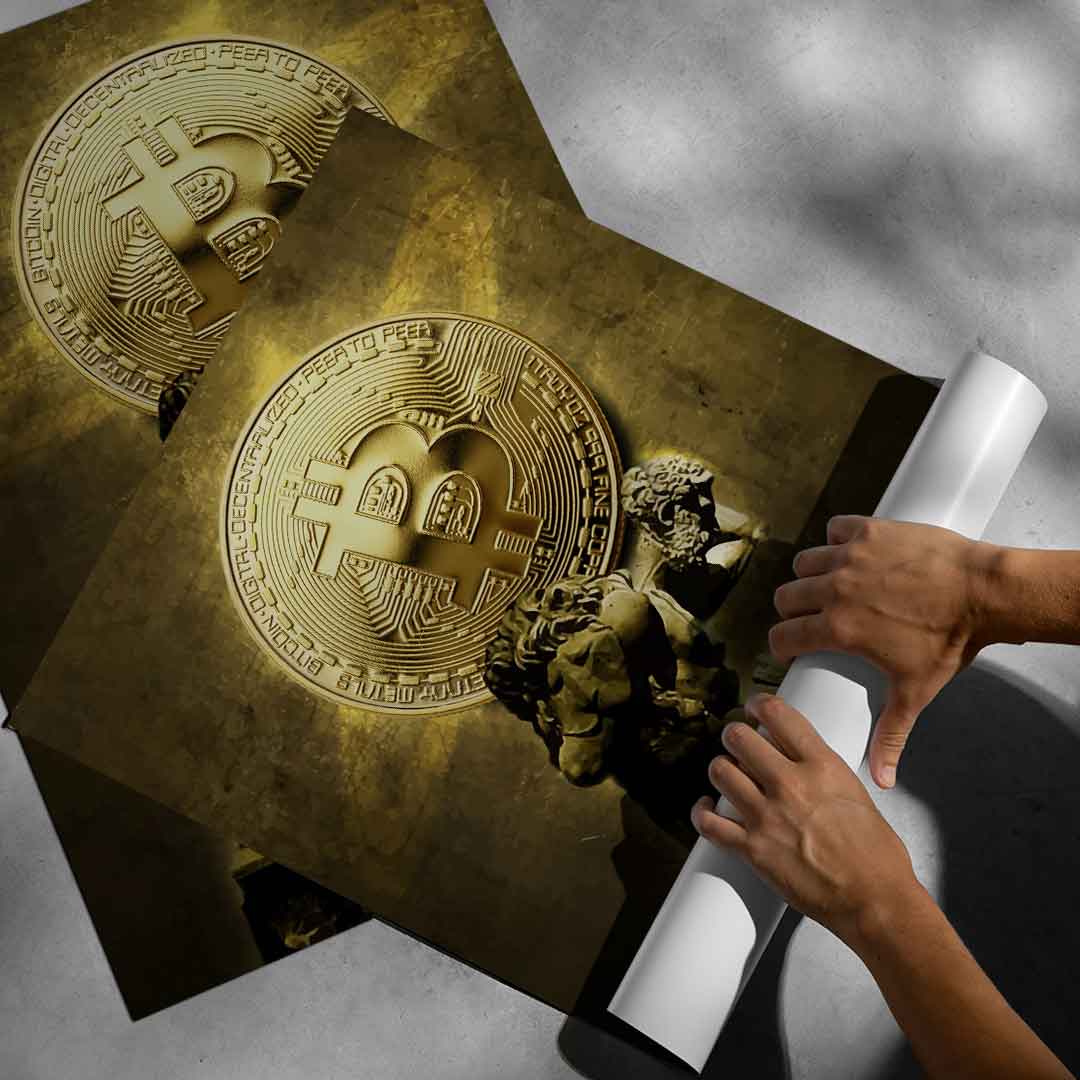Statua Bitcoina - Plakat