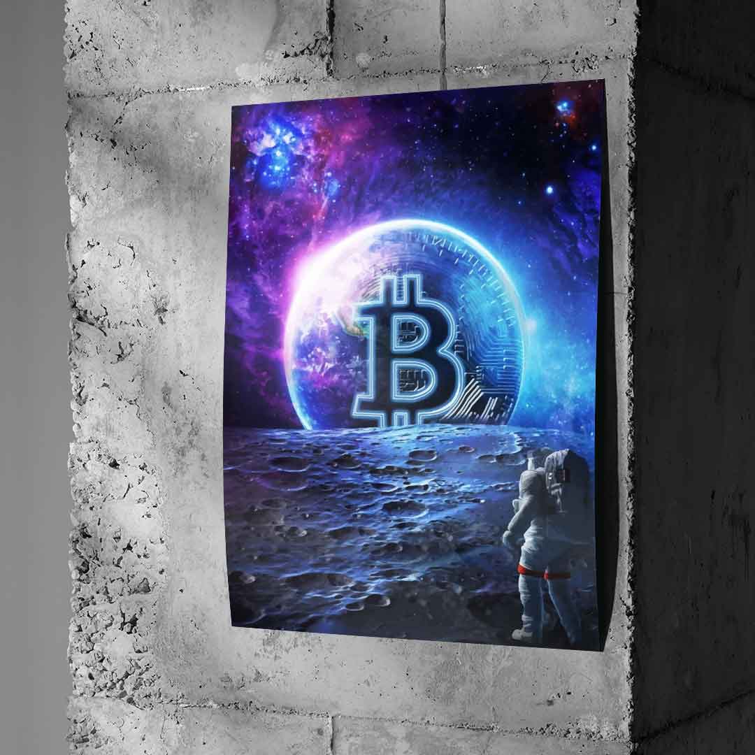 Zachód słońca Bitcoina - plakat
