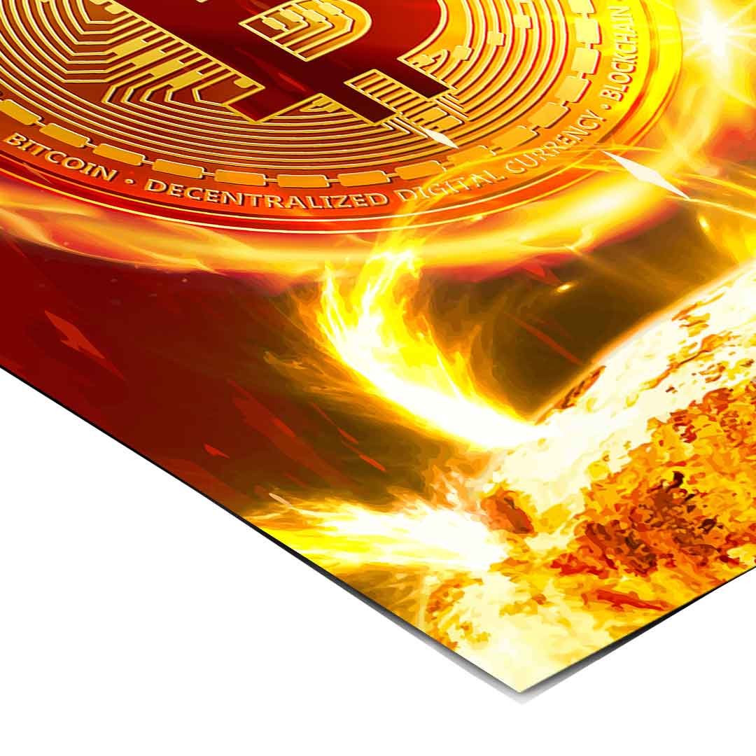 Bitcoin on Fire - Poster