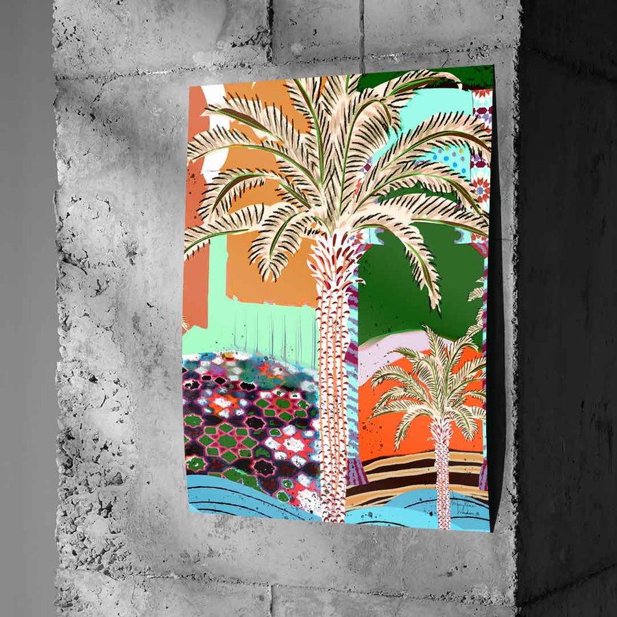 Colorful Palm Tree Poster