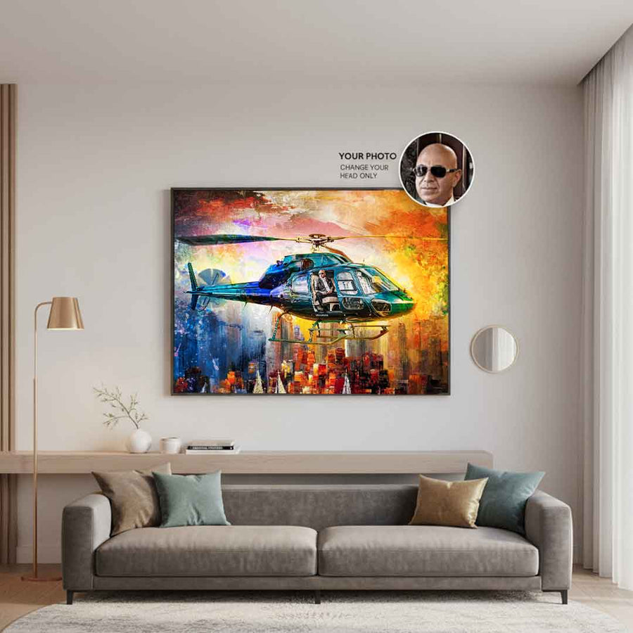 Lot helikopterem - Plakat - Personalizowany