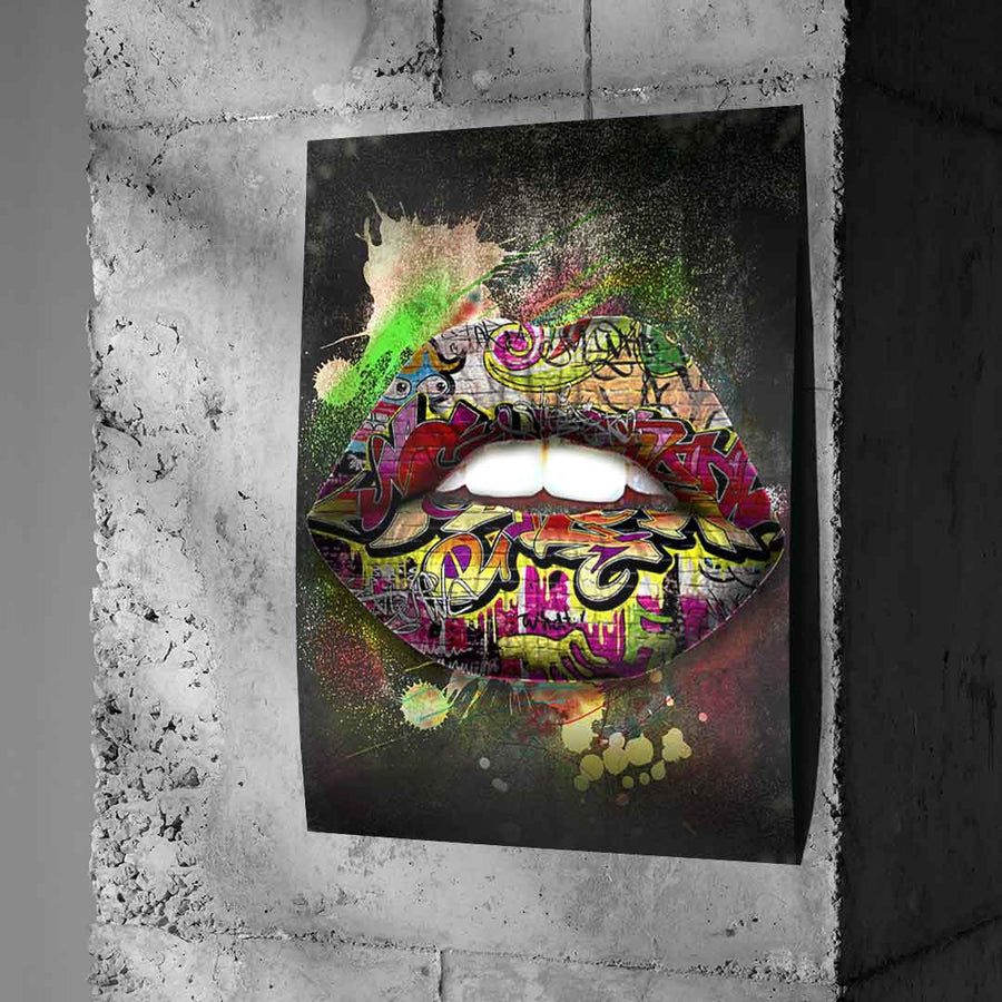 Graffiti Lips - Poster