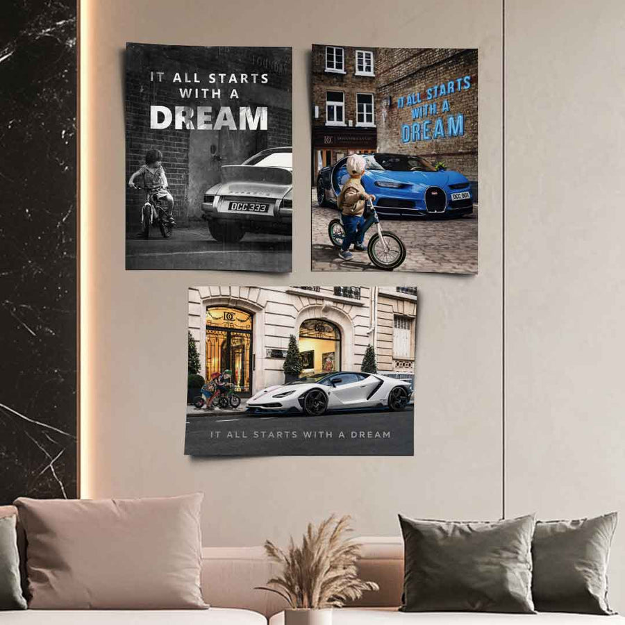 WSZYSTKO ZACZYNA SIĘ OD MARZENIA - Plakat 3x