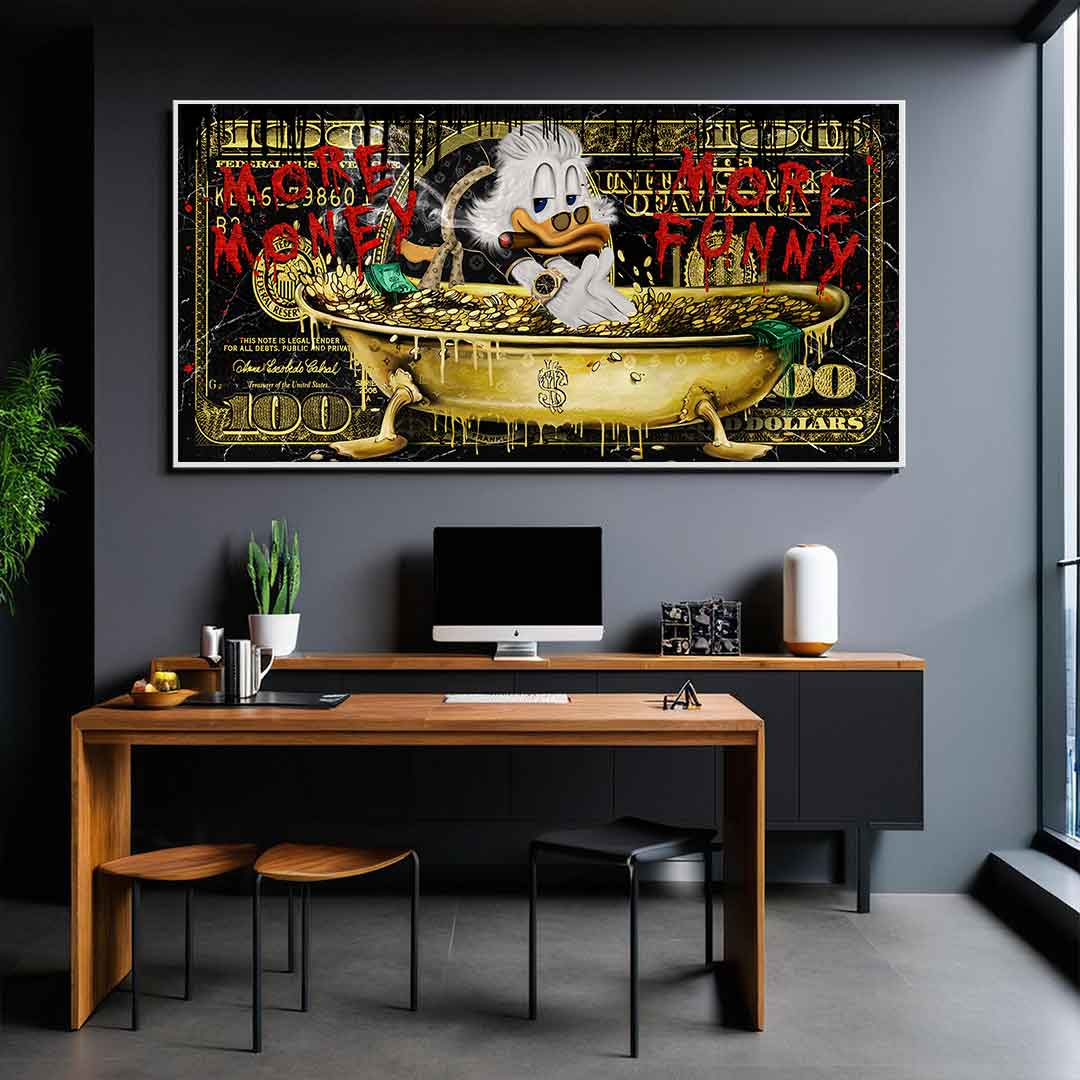 Więcej pieniędzy kaczko - Plakat