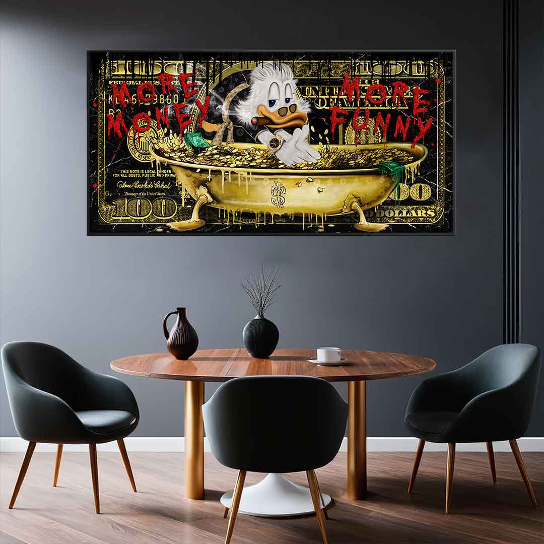 Więcej pieniędzy kaczko - Plakat
