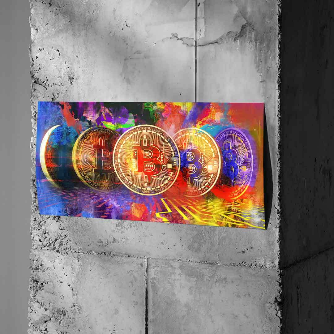Wiele Bitcoinów – Plakat