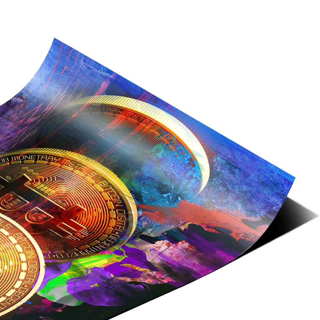Wiele Bitcoinów – Plakat