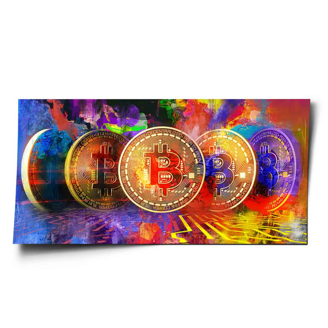 Wiele Bitcoinów – Plakat