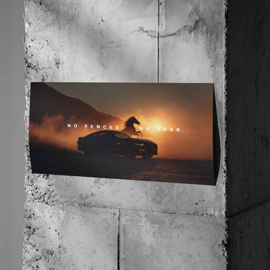 No Fences, No Fear (Ford Mustang) - Poster
