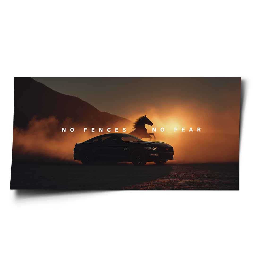 Żadnych płotów, żadnego strachu ( Ford Mustang ) - Plakat