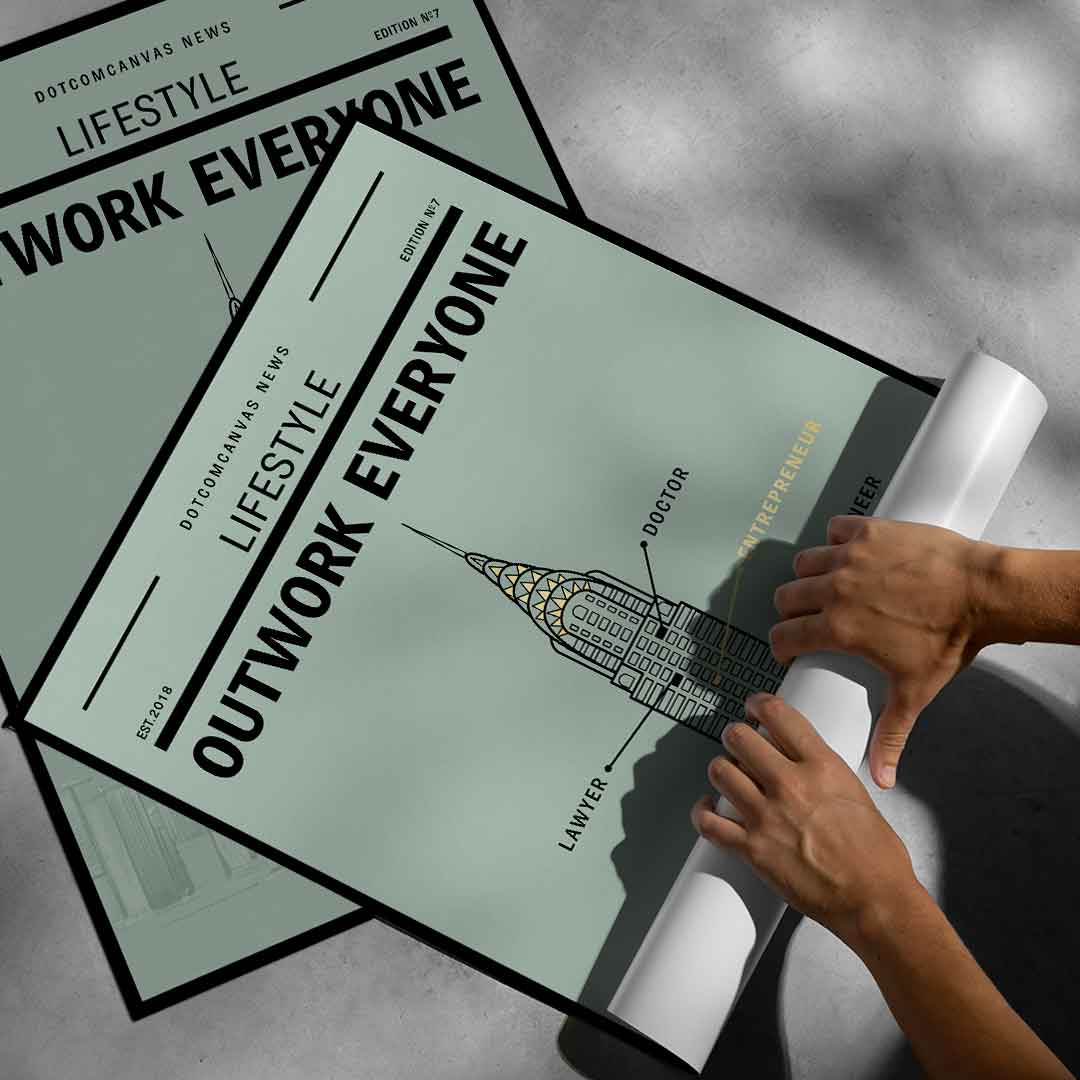 PRACUJ CIĘŻEJ NIŻ WSZYSCY INNI - Plakat