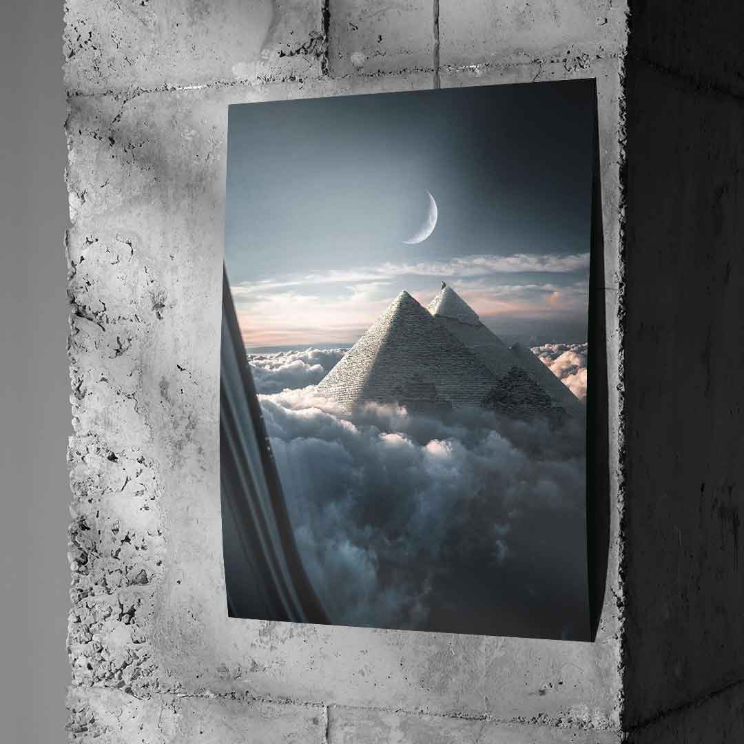 Widok na piramidy - Plakat
