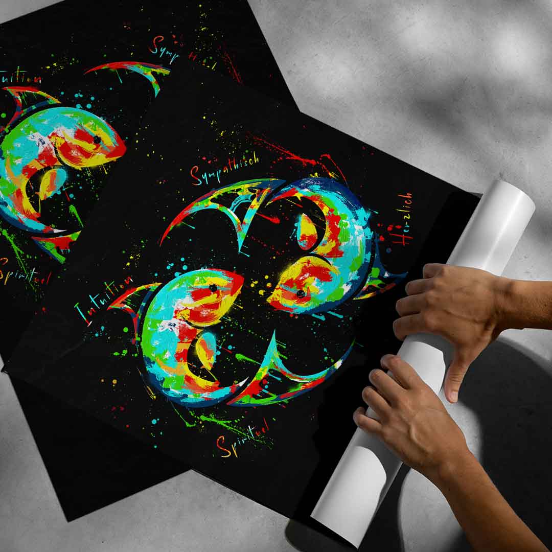 Pisces Zodiac Sign - Poster
