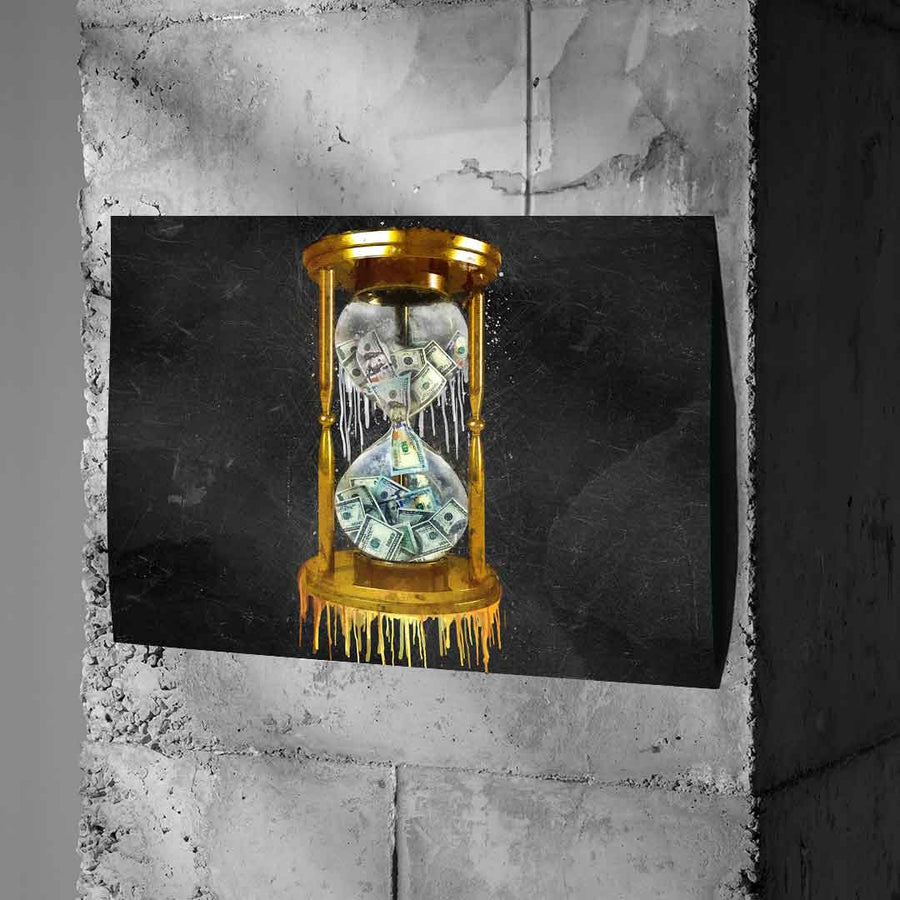 Hourglass of Money Black Edition - Poster