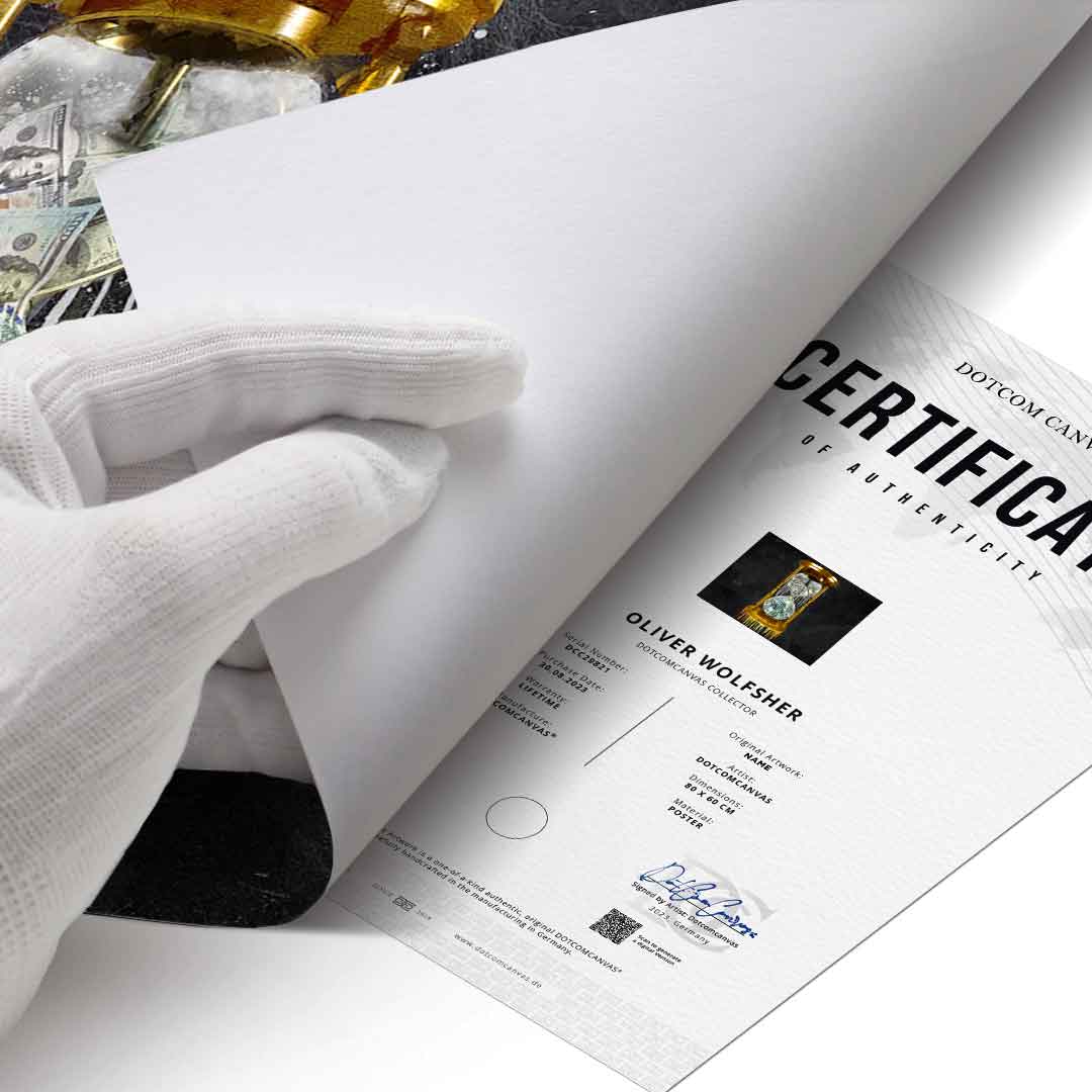Klepsydra pieniędzy Black Edition – plakat