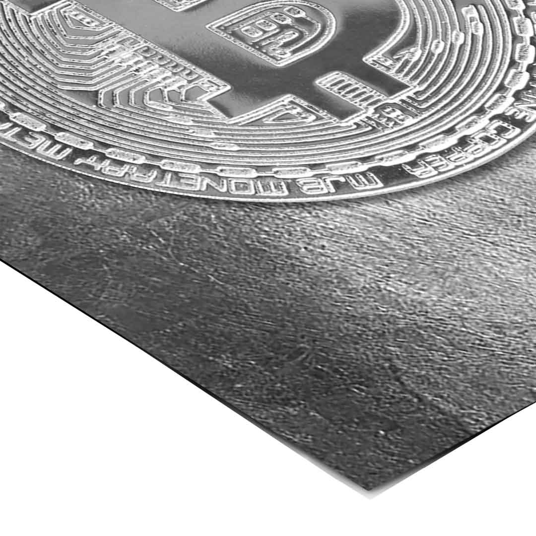 Srebrny Bitcoin - Plakat