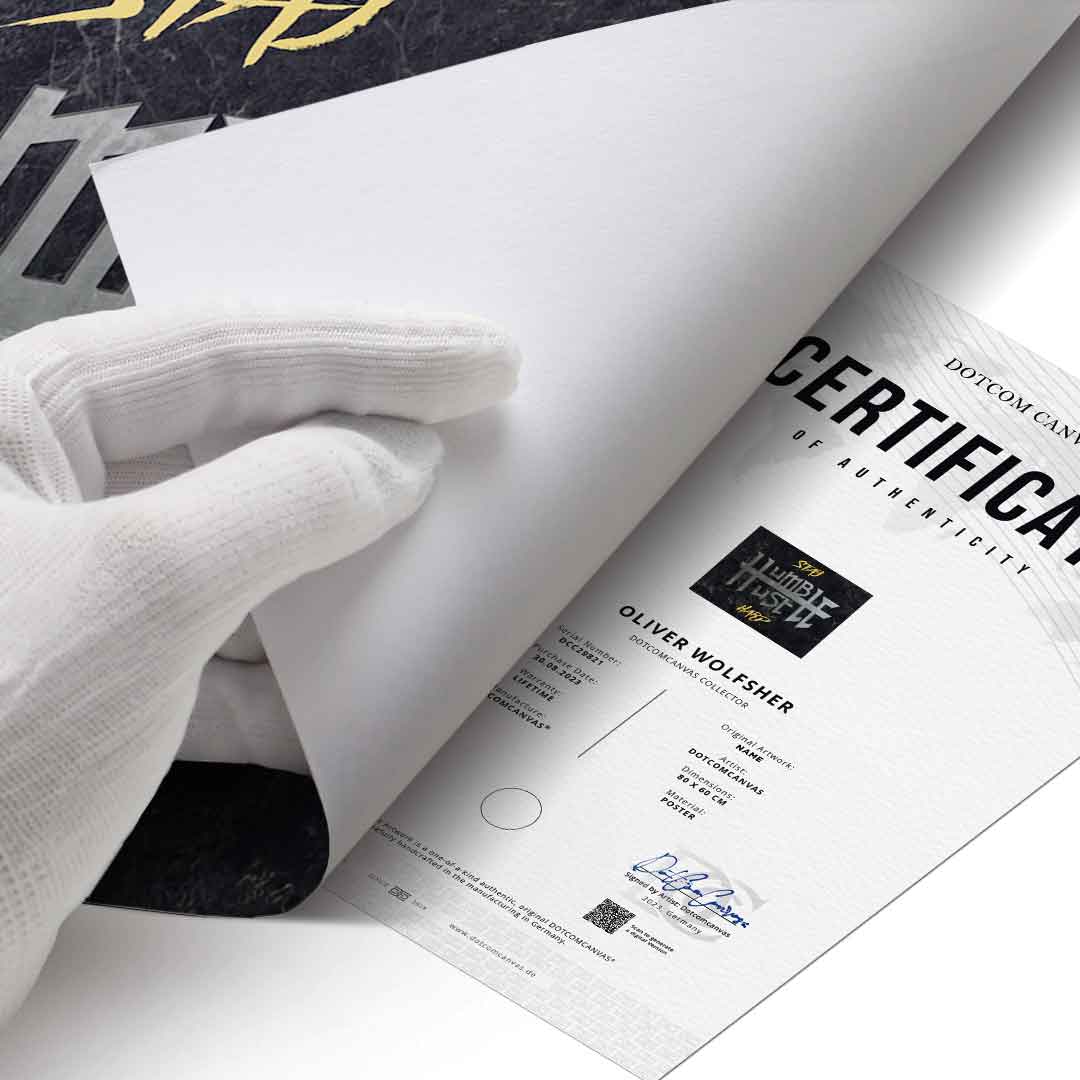 Bądź pokorny X Ciężko pracuj – Plakat