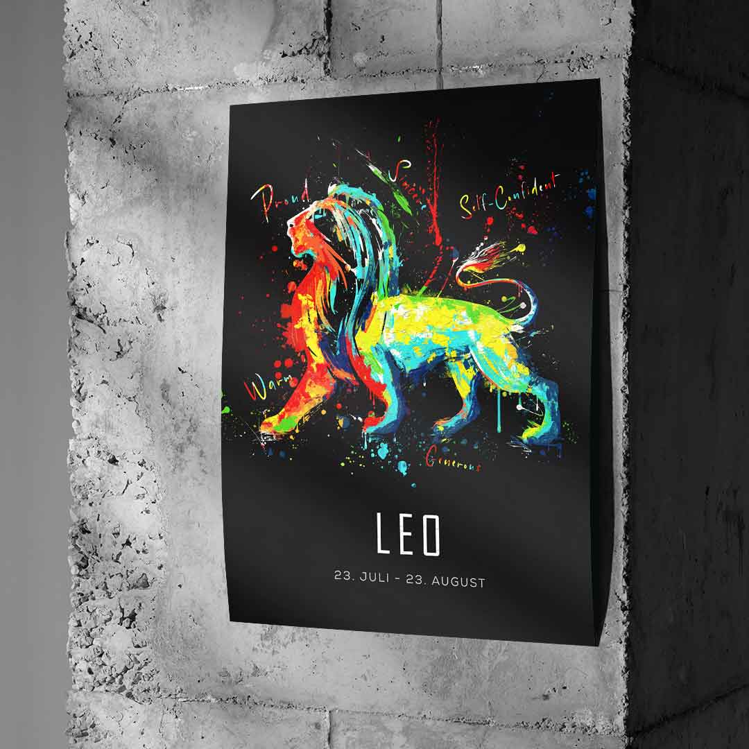Leo Zodiac Sign - Poster