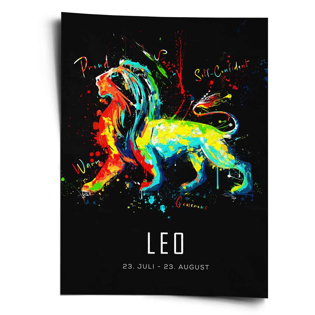 Leo Zodiac Sign - Poster