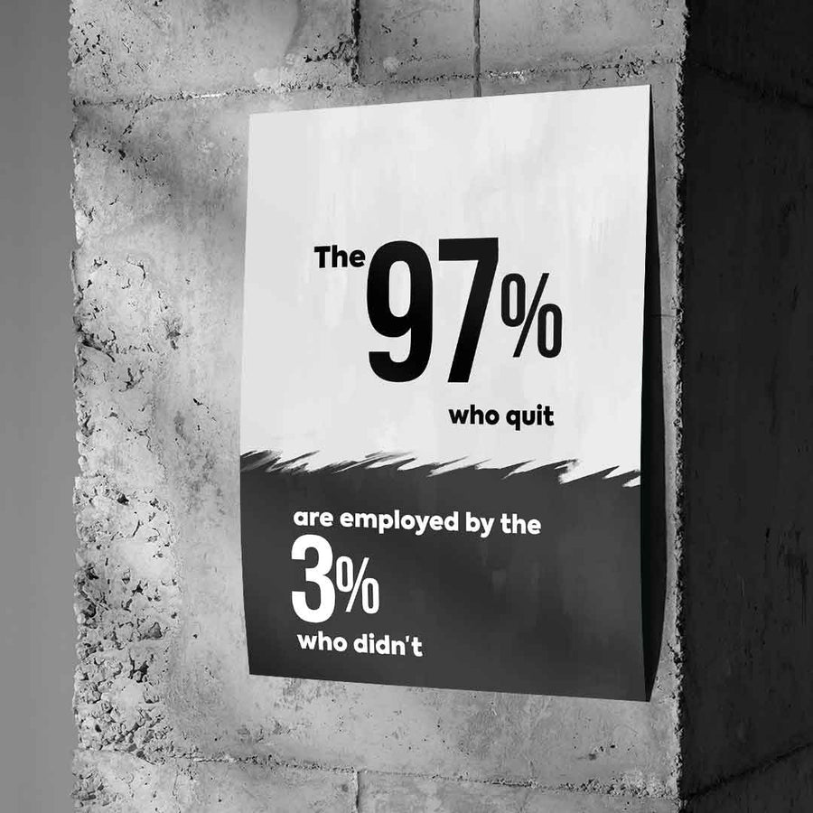 97% pracuje dla 3% – Plakat