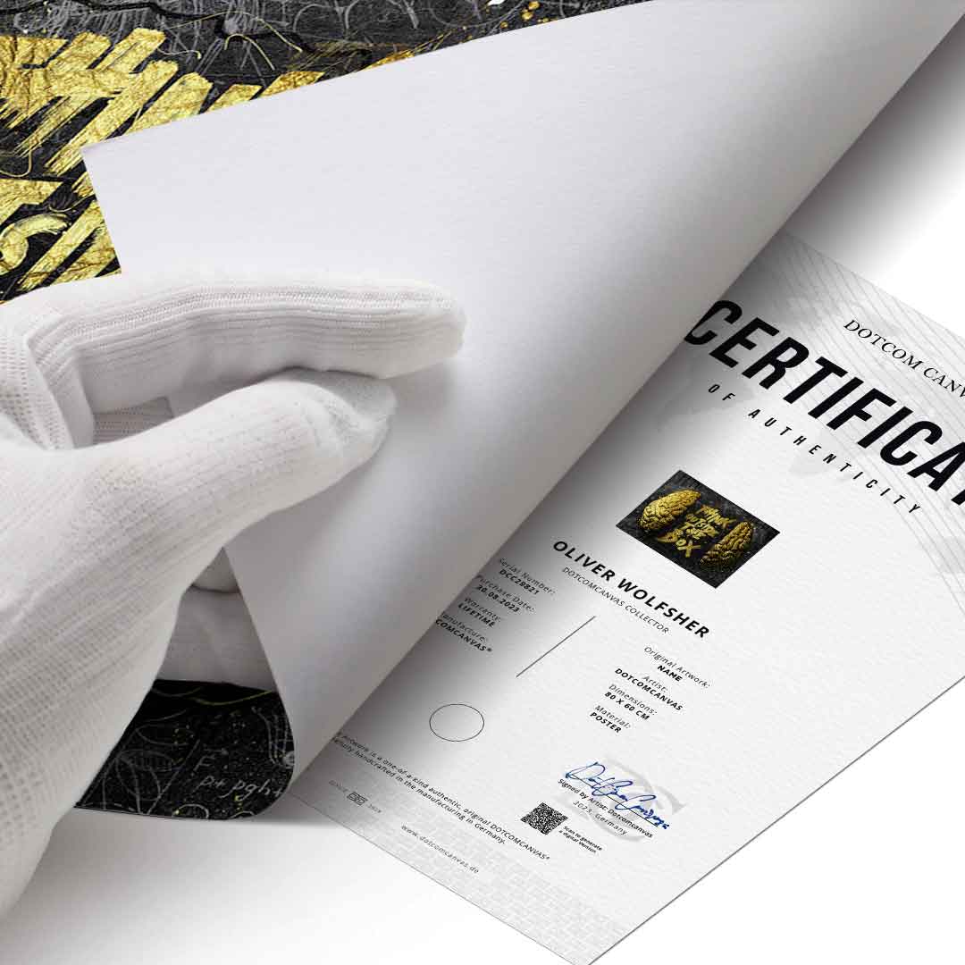Myśl nieszablonowo Złoto - Plakat