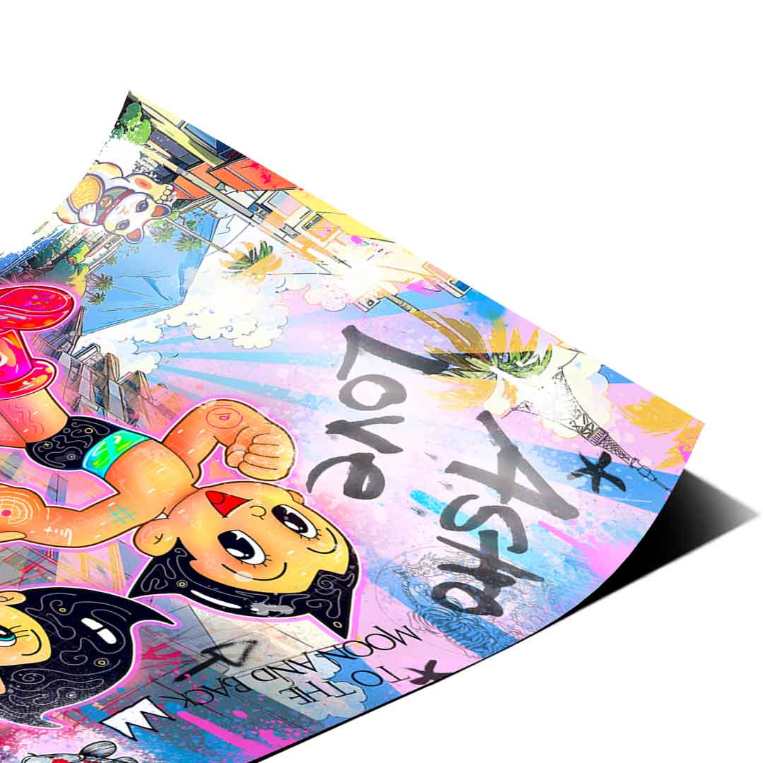 Astroboy Różowy - Plakat