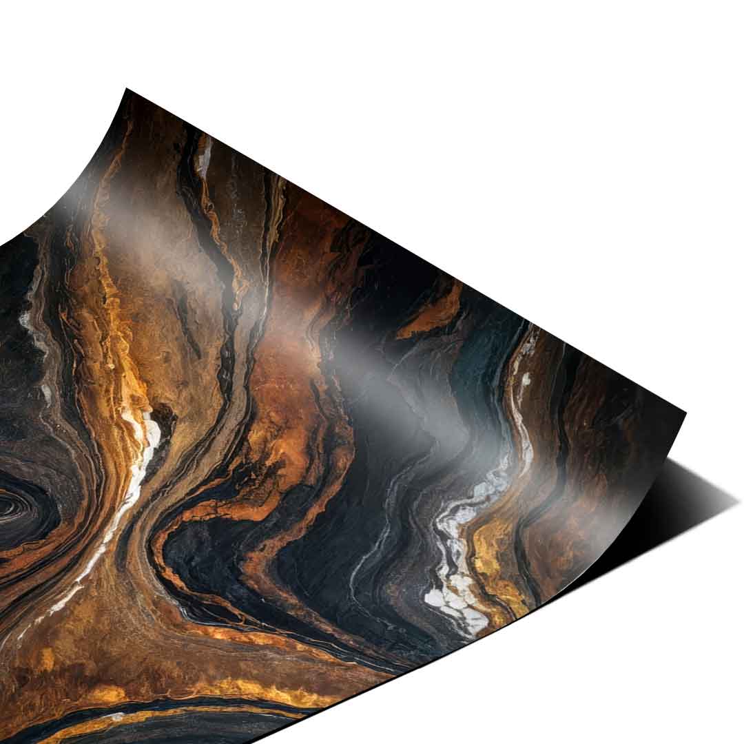 Golden Tones In Dark Stone - Poster