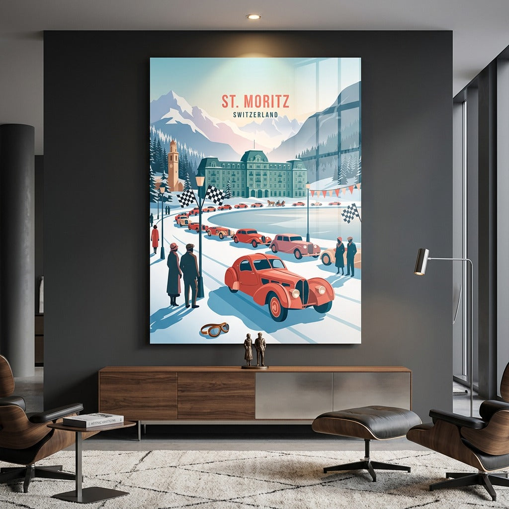 Saint Moritz Acrylglasbild Raum