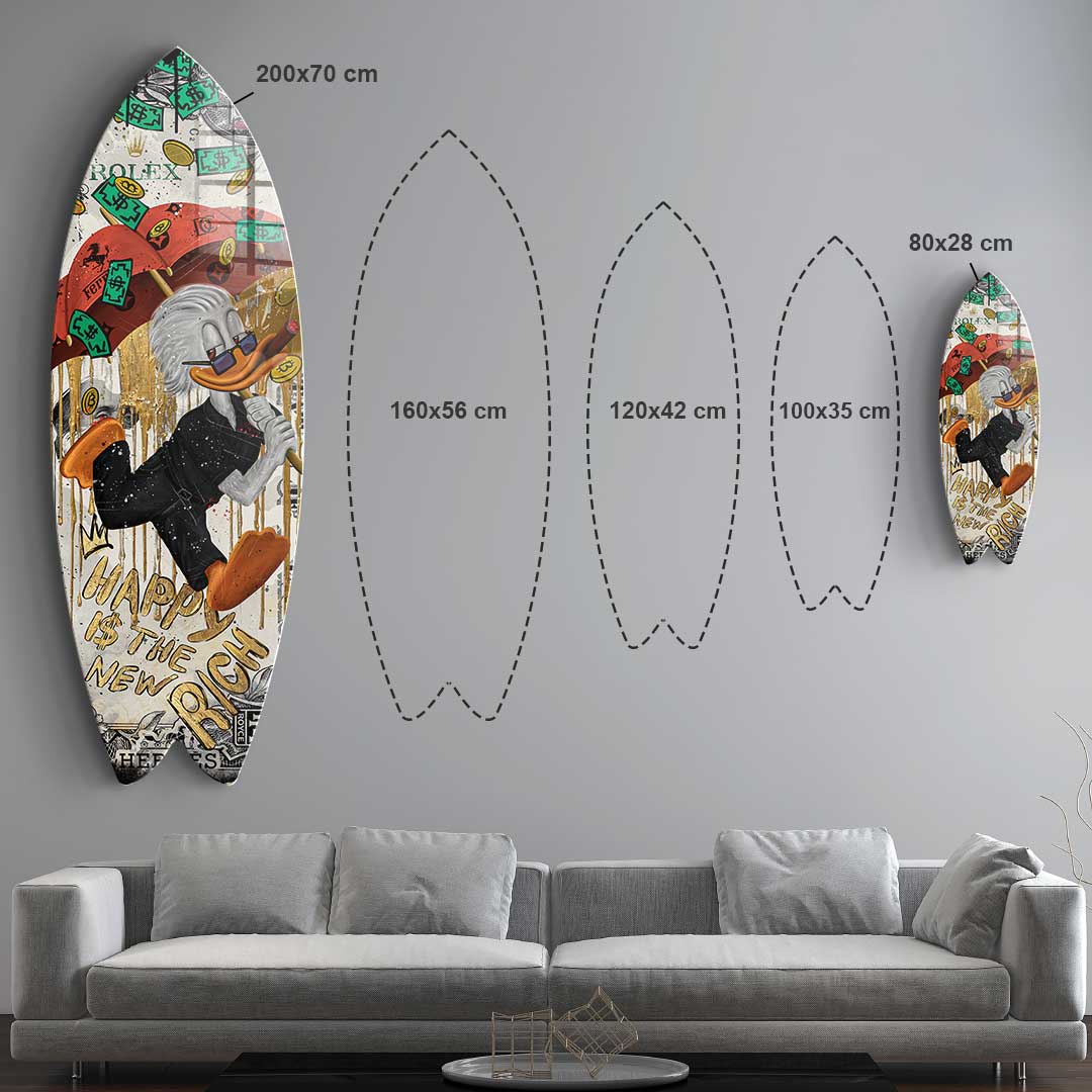 Surfboard Happy to nowy Rich - Szkło akrylowe