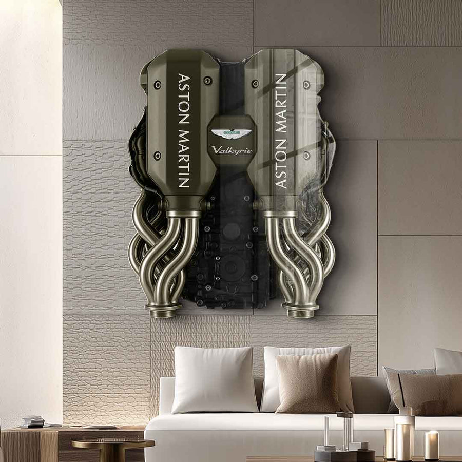 Wandskulptur Aston Martin Engine - Acrylglas
