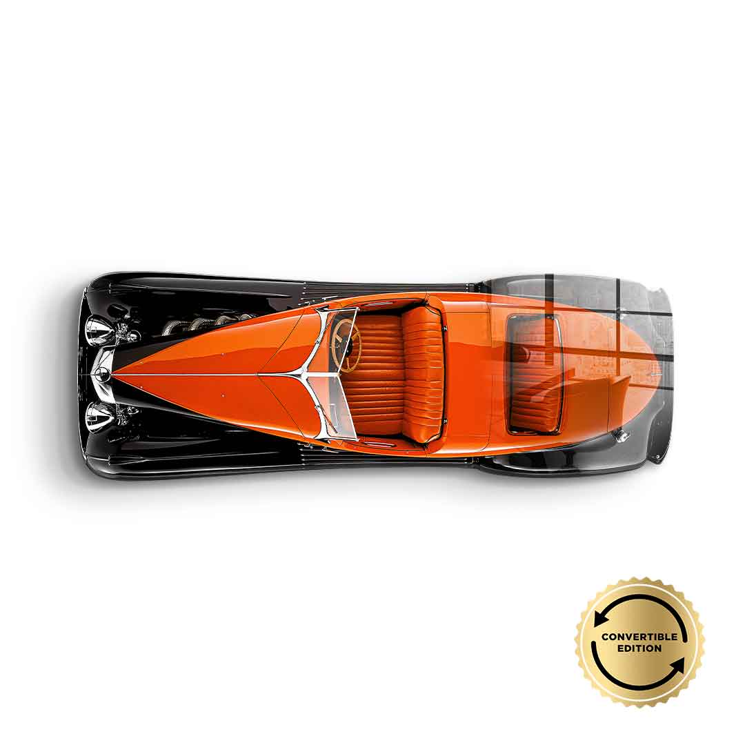 Rzeźba ścienna Bugatti Type 57SC Atlantic - szkło akrylowe