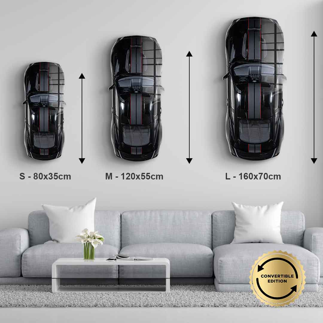 Ford Mustang wall sculpture - acrylic glass