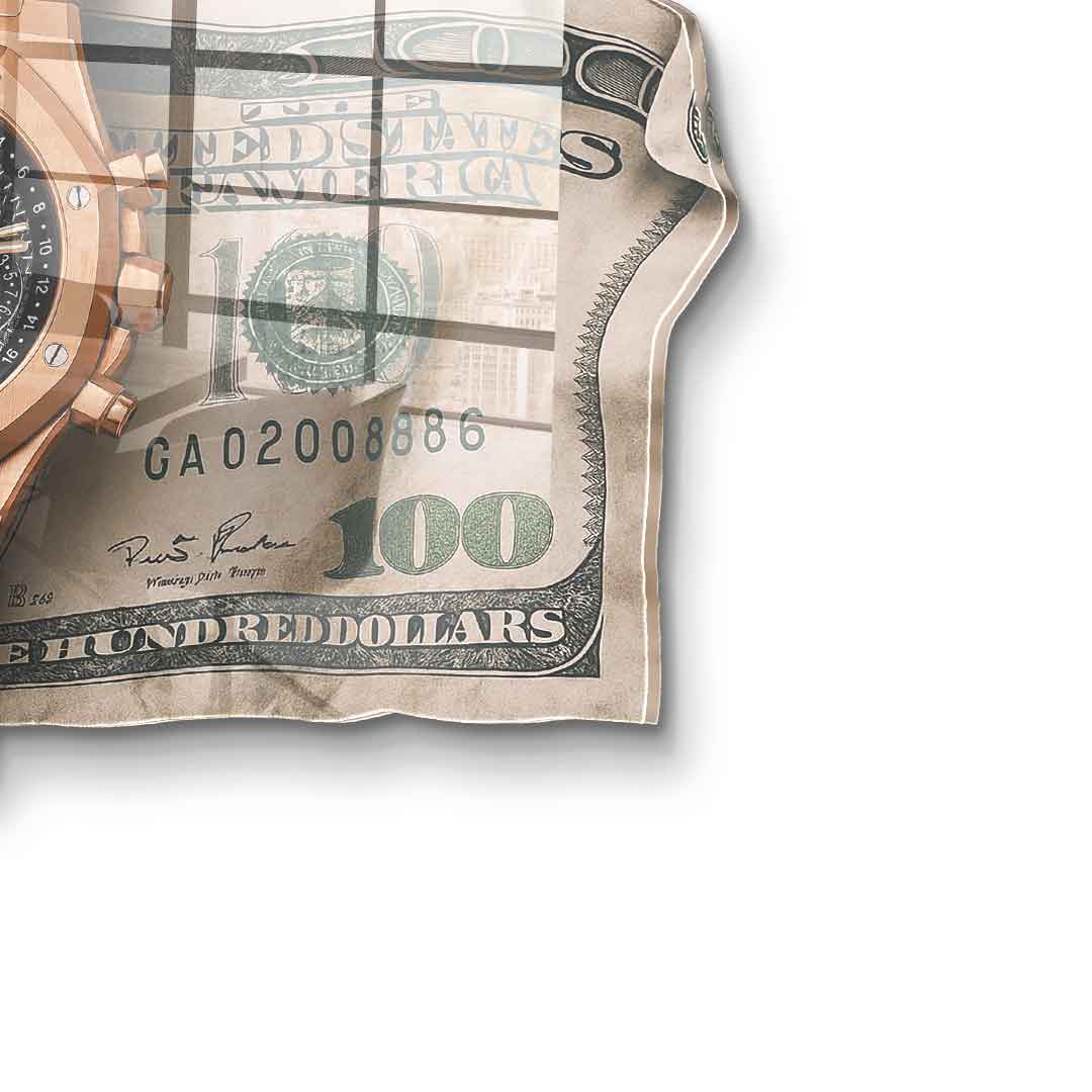 Wall sculpture Money Buys Time - Acrylic glass