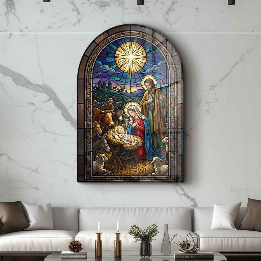 Wandskulptur Nativity Window - Acrylglas