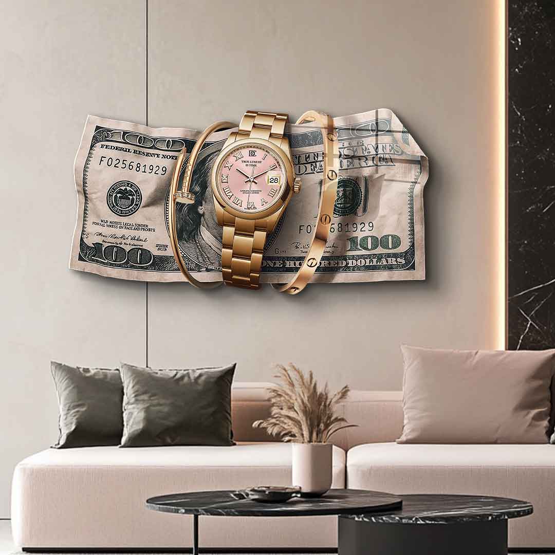 Wall sculpture True Luxury is Time - Acrylic glass