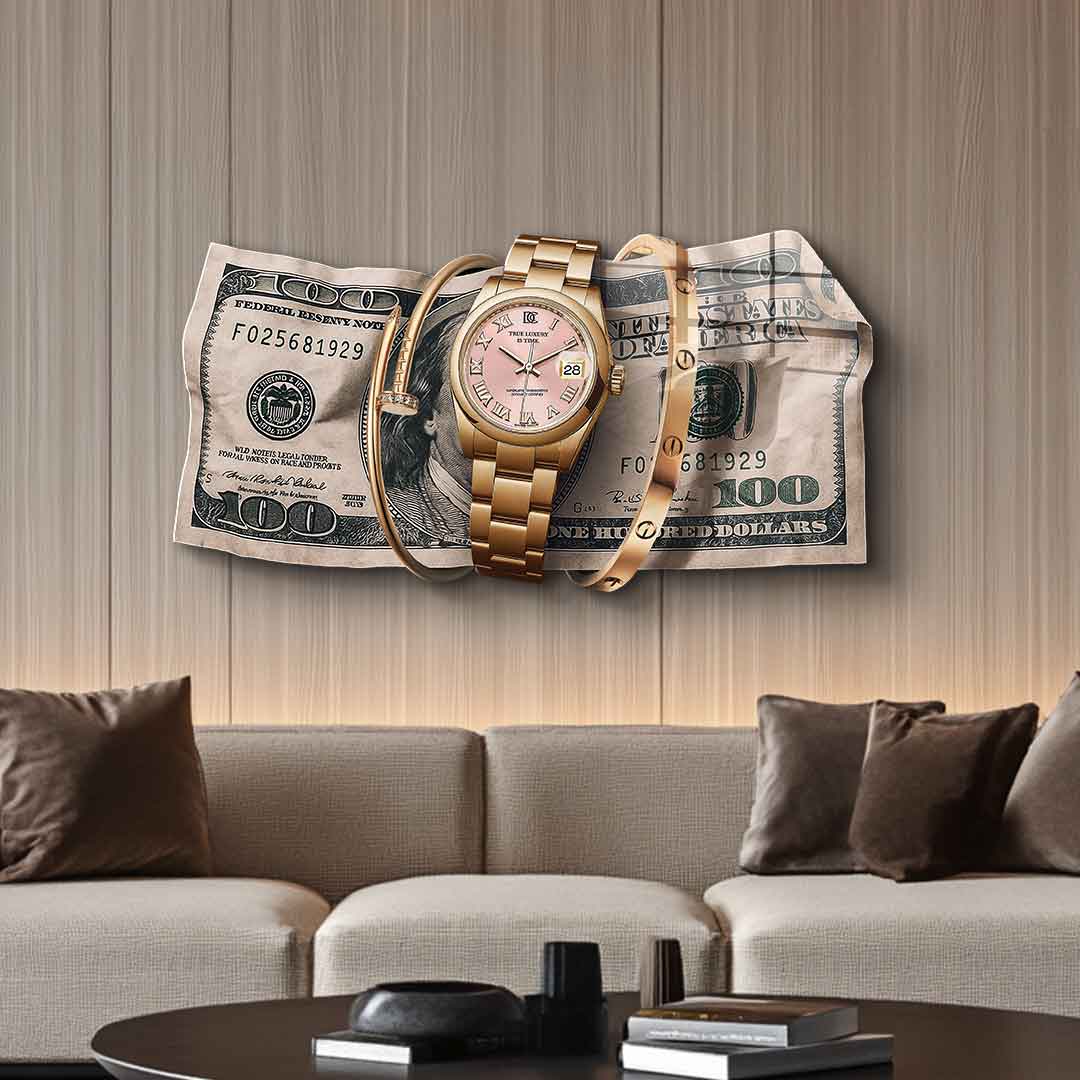 Wall sculpture True Luxury is Time - Acrylic glass