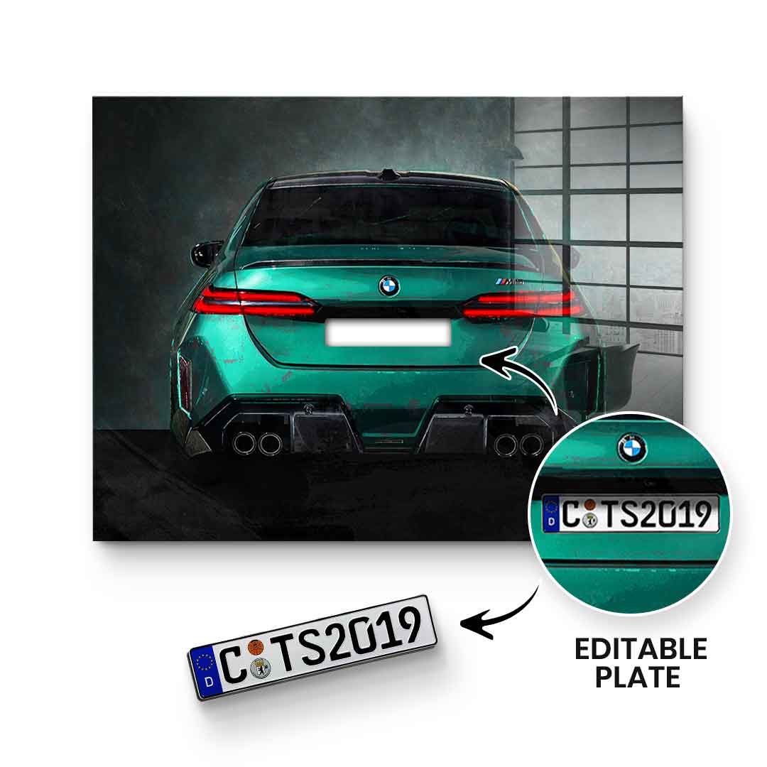 BMW M5 Backside - Acrylglas - Personalisierbar
