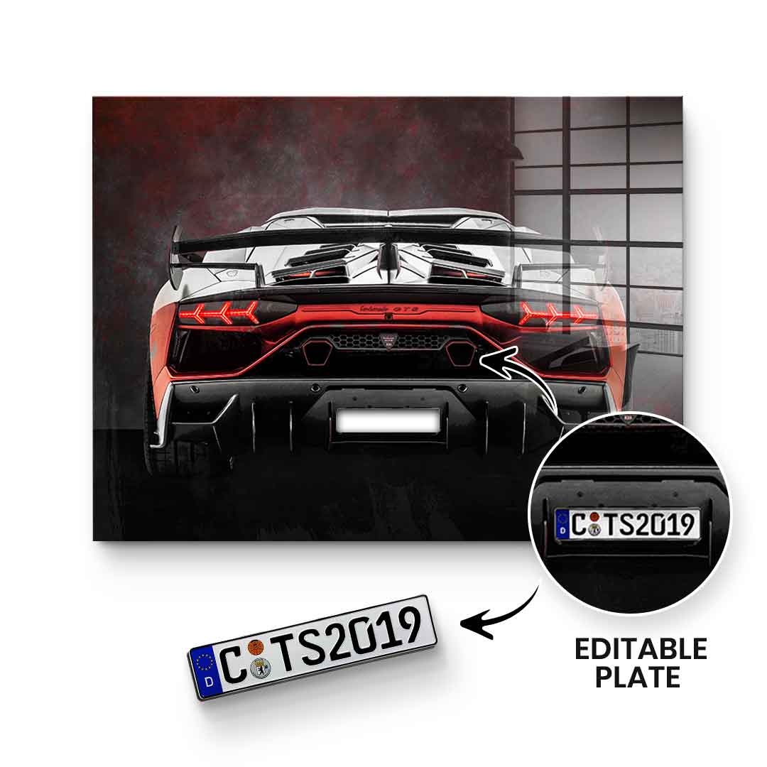 Lambo tył – szkło akrylowe – możliwość personalizacji