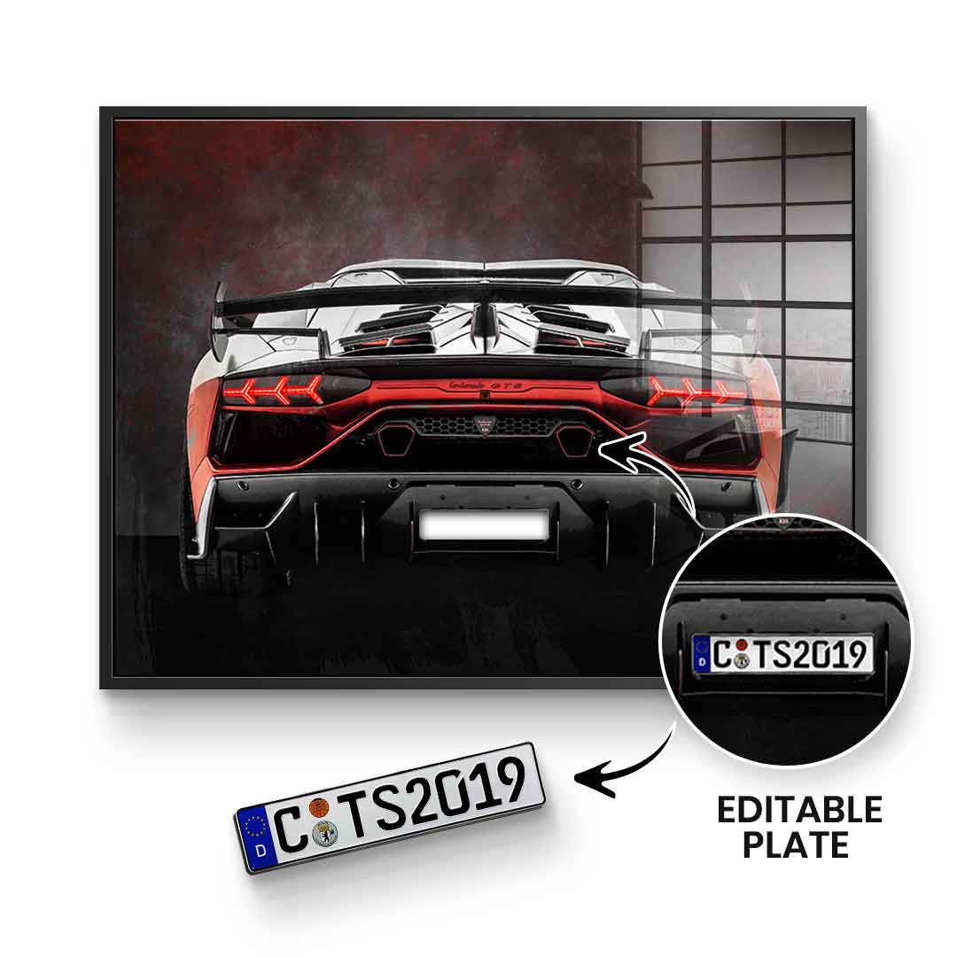 Lambo tył – szkło akrylowe – możliwość personalizacji