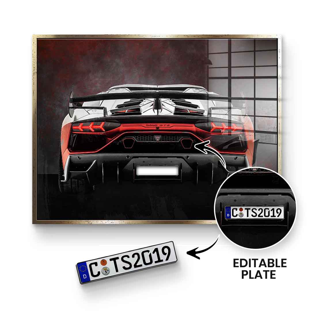 Lambo tył – szkło akrylowe – możliwość personalizacji