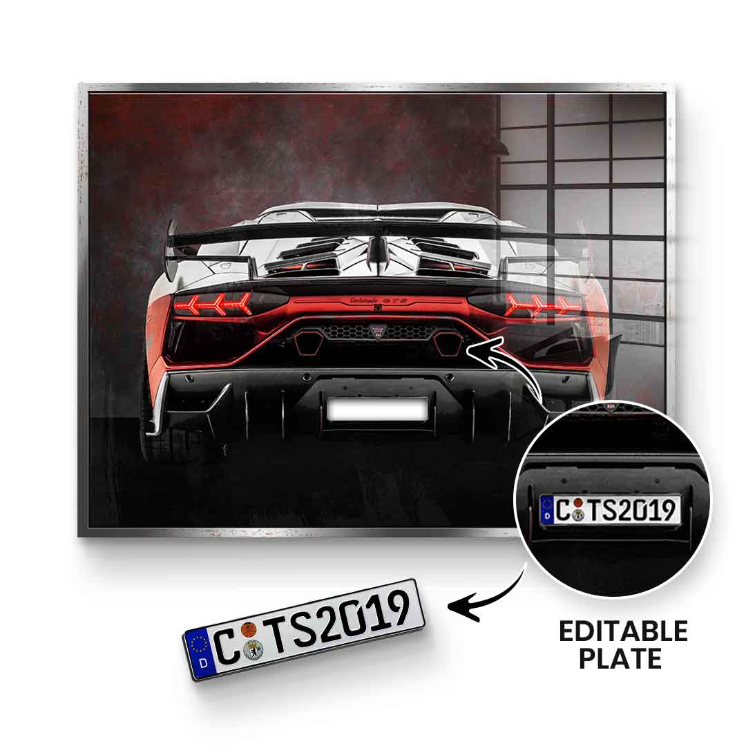 Lambo tył – szkło akrylowe – możliwość personalizacji