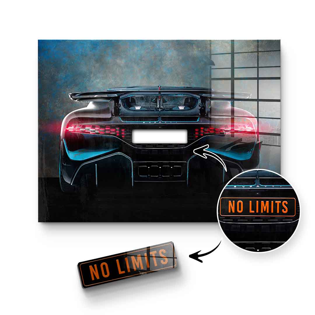 Bugatti Backside - Acrylglas