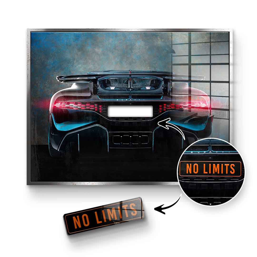 Bugatti Backside - Acrylglas