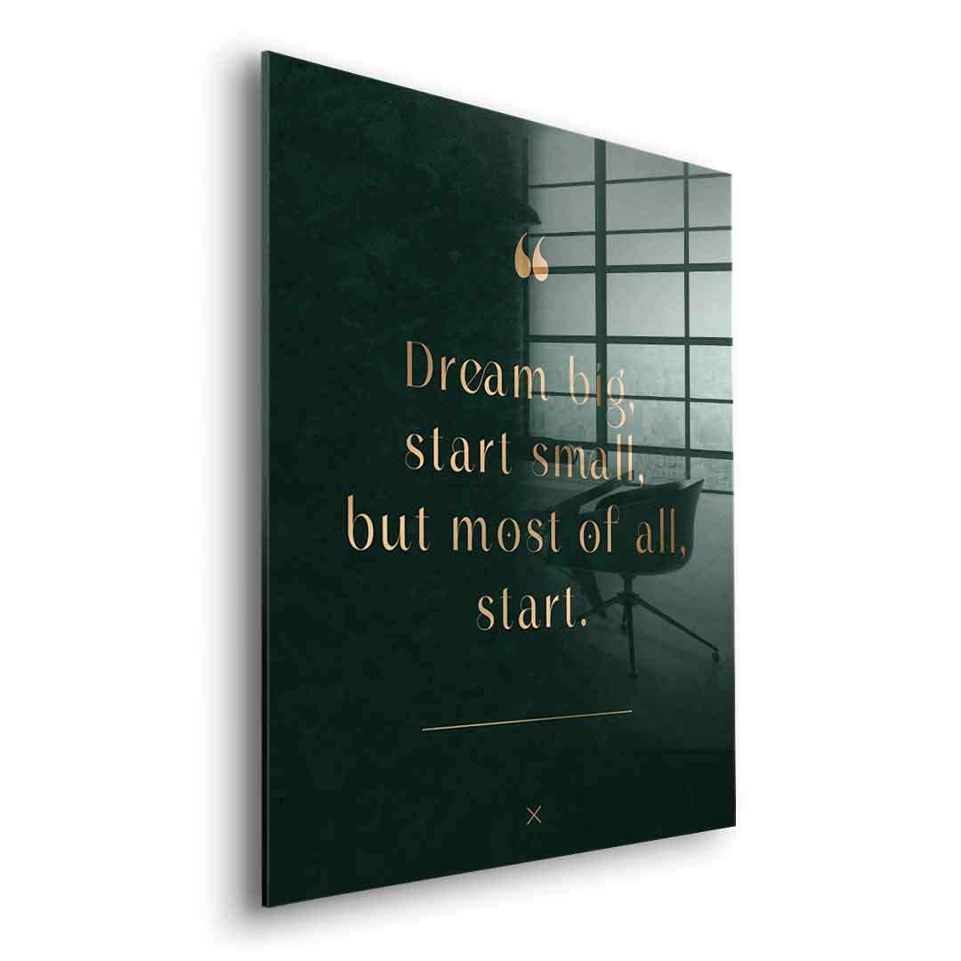 DOTCOMCANVAS Dream Big Acrylglasbild ohne Rahmen Seitenansicht