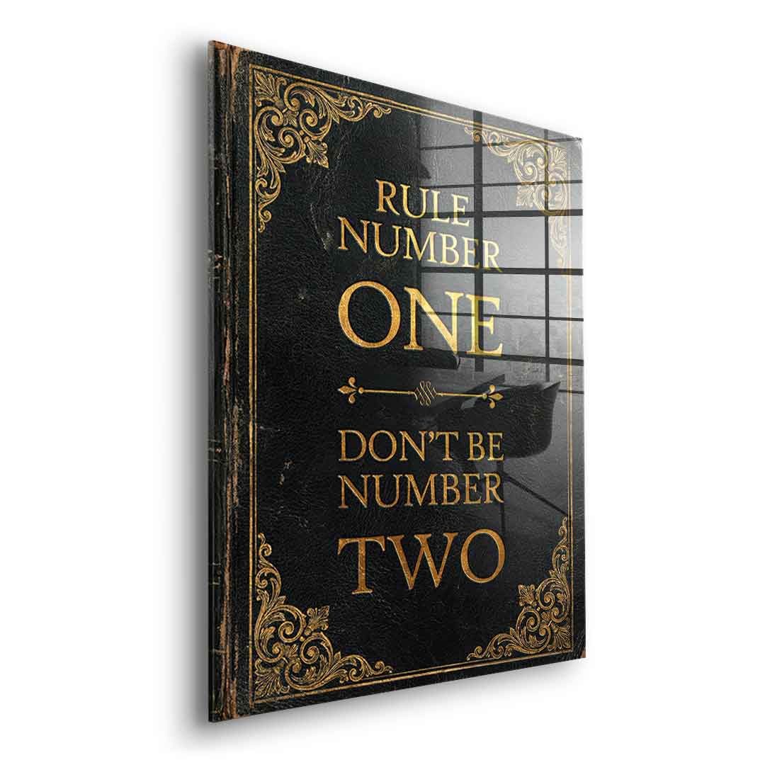 DOTCOMCANVAS® Rule Number One Acrylglasbild – Seitenansicht ohne Rahmen