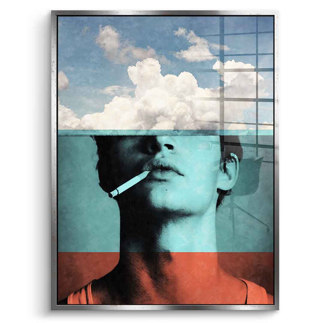 DOTCOMCANVAS® Four layers Acrylglasbild – Vorderansicht schwarzer Rahmen