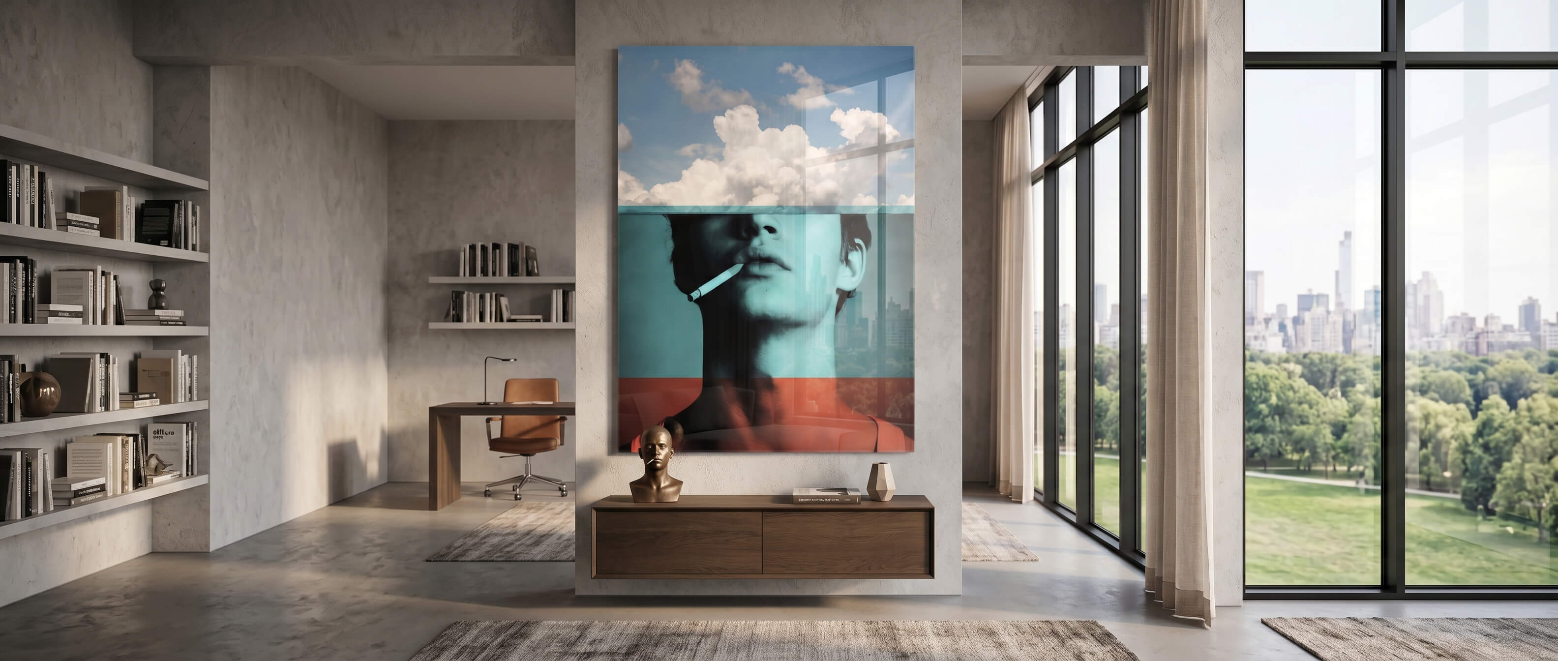 Four layers Acrylglasbild Banner