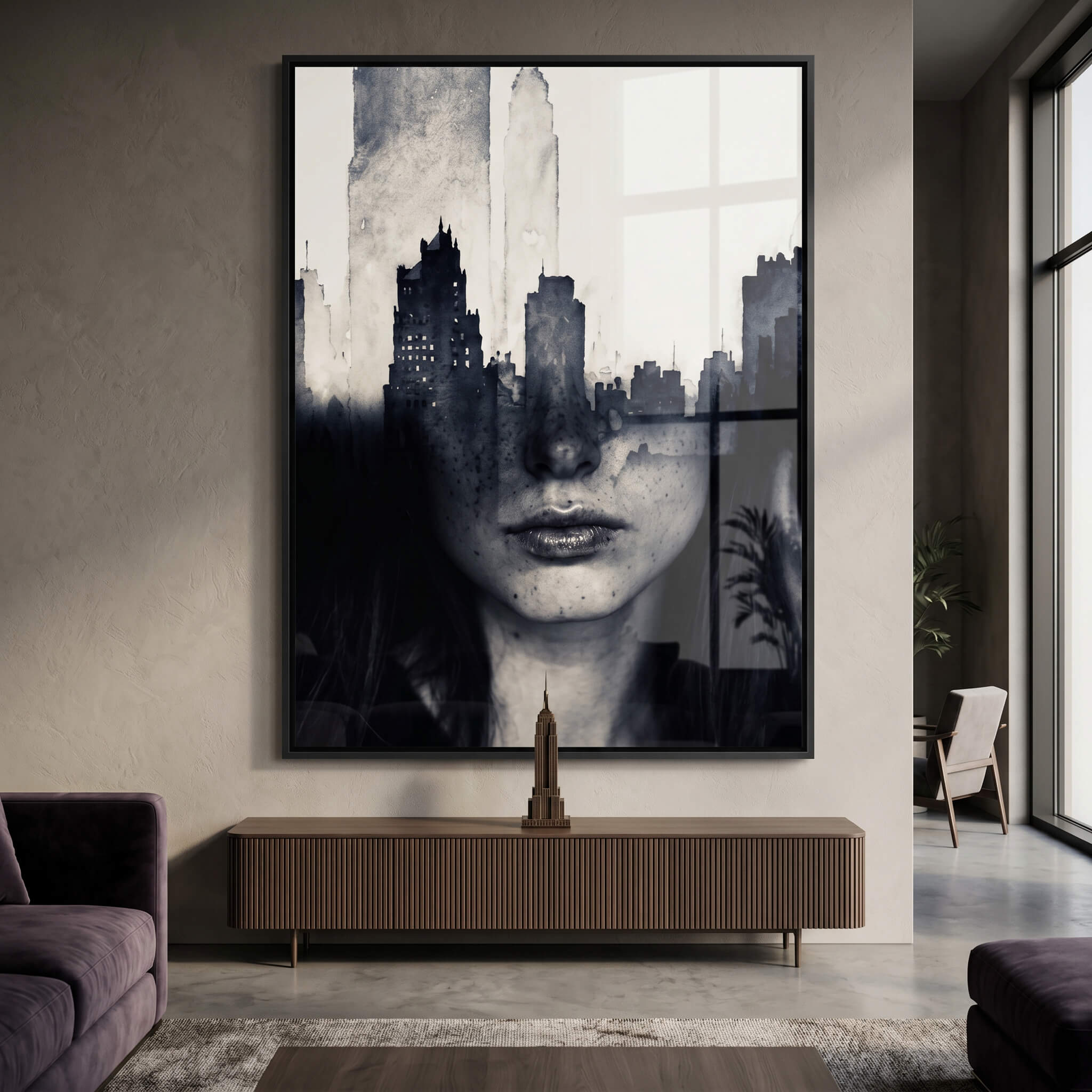 DOTCOMCANVAS® Mind game Acrylglasbild – im Raum
