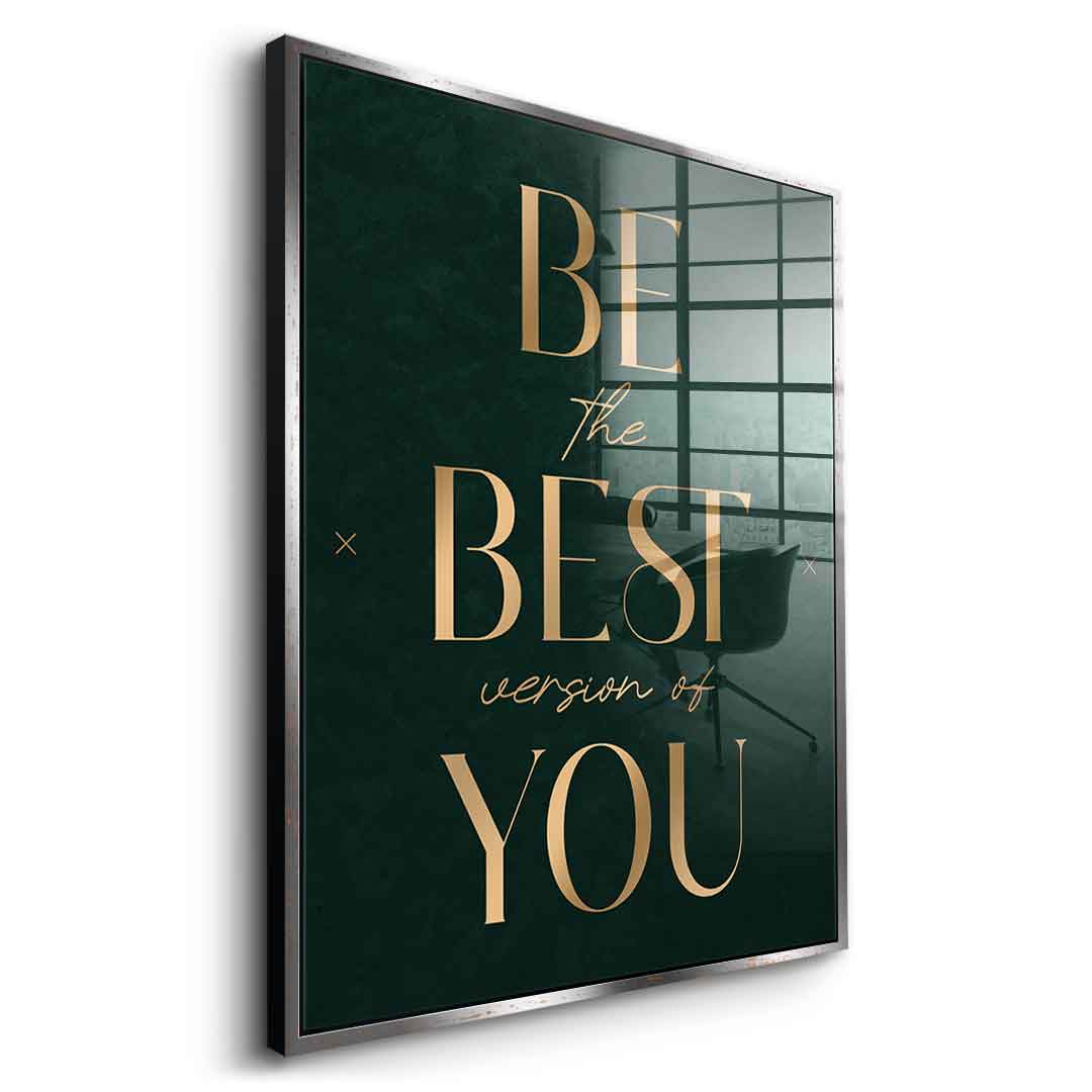 Be the Best Acrylglasbild Ecke – Motivation Typografie