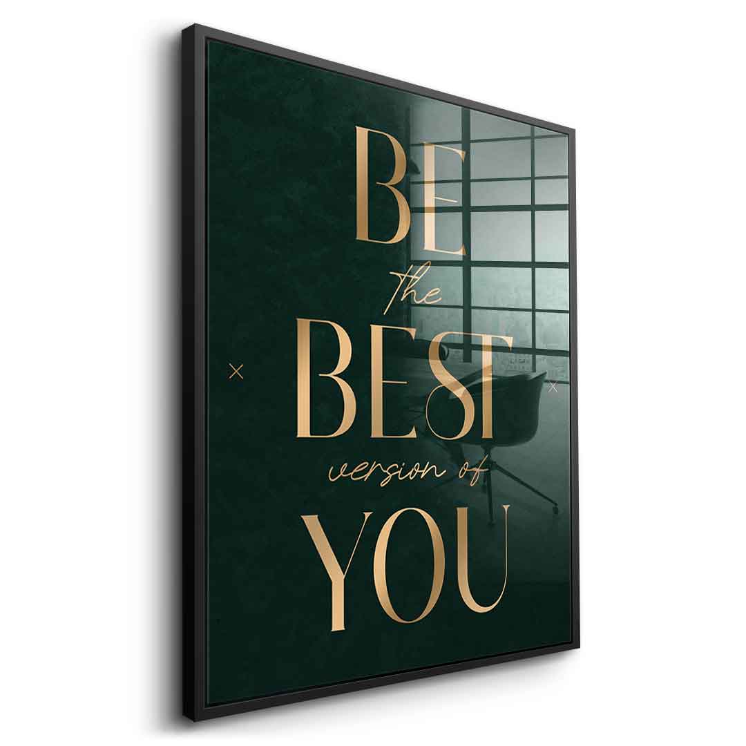 Be the Best Acrylglasbild Kante – Motivation Typografie